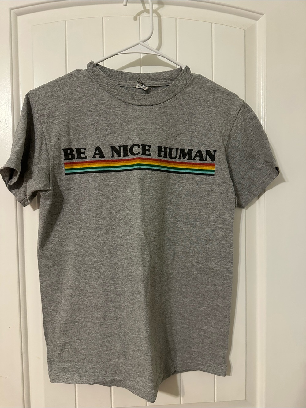 Be A Nice Human Short Sleeve Tee - Grey
